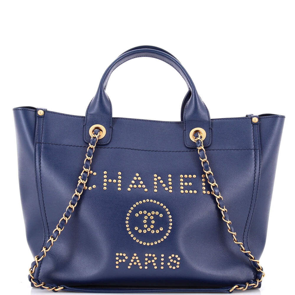 Chanel Deauville Tote Studded Caviar #253819C45B